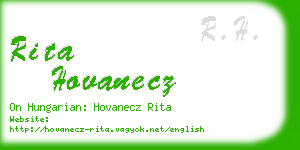 rita hovanecz business card